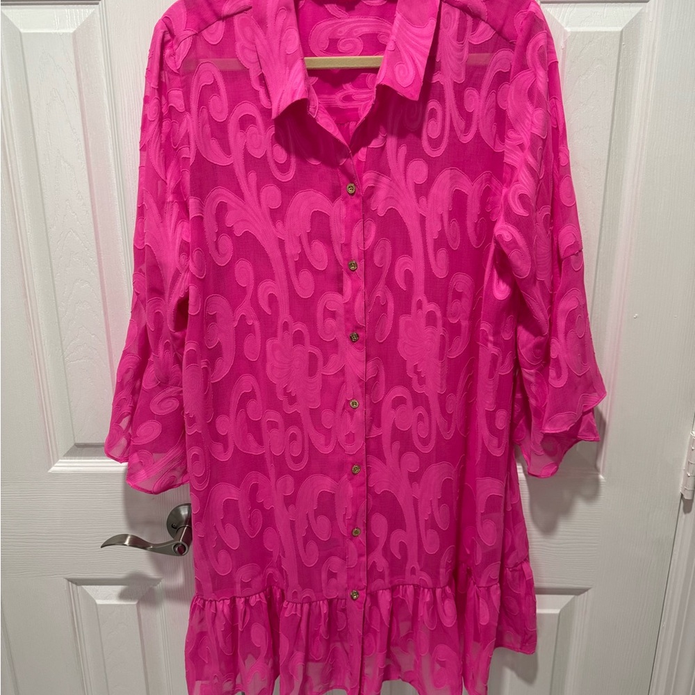 Lilly Pulitzer Fuchsia Button-Down Shirt